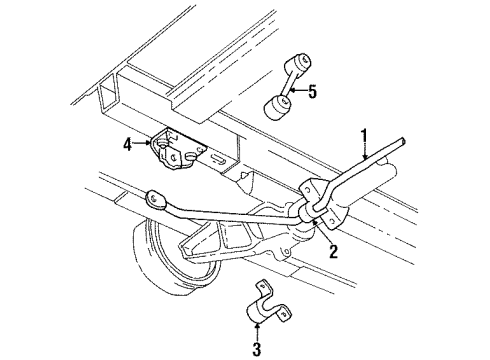 2000 Dodge Grand Caravan Stabilizer Bar & Components - Rear Diagram