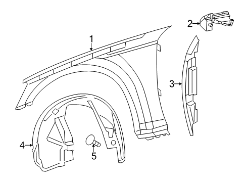 2022 Dodge Charger Fender & Components Diagram