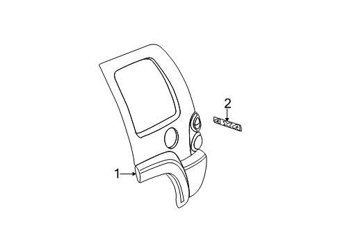 2003 Jeep Liberty Exterior Trim - Quarter Panel Diagram