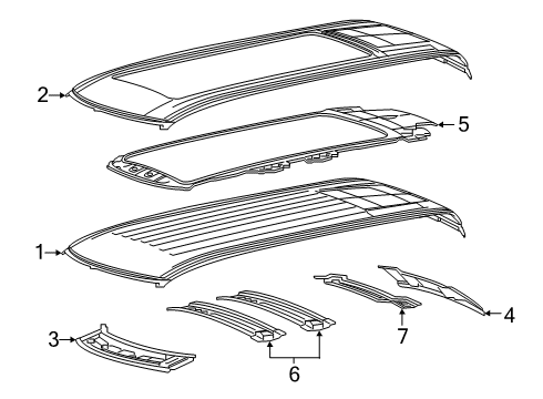2021 Ram 1500 Roof & Components Diagram 1 - Thumbnail