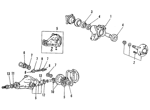 1989 Chrysler Conquest Rear Axle, Differential, Drive Axles, Propeller Shaft Diagram
