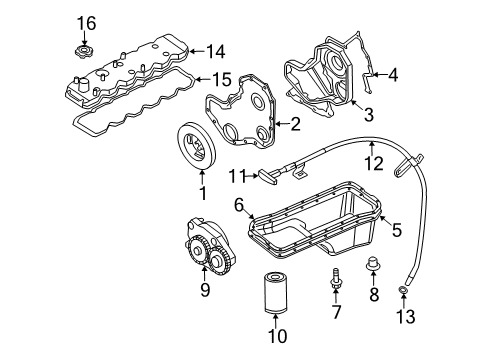2008 Dodge Ram 2500 Engine Parts & Mounts, Timing, Lubrication System Diagram 7 - Thumbnail