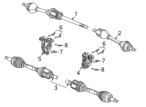 2019 Jeep Compass Drive Axles - Front Diagram