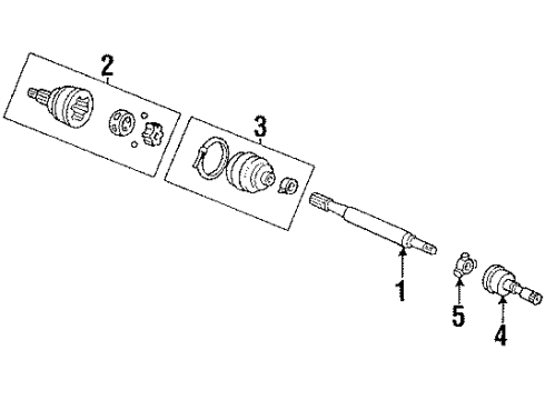 1990 Chrysler LeBaron Axle Shaft - Front Diagram
