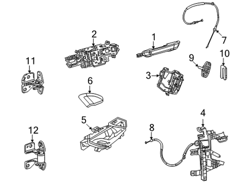 2025 Jeep Grand Wagoneer L Lock & Hardware Diagram 3 - Thumbnail