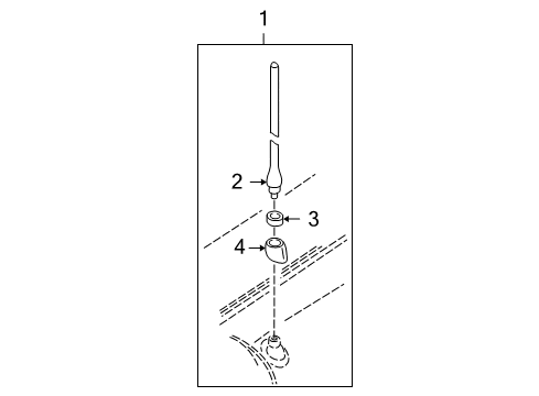 2007 Dodge Dakota Antenna & Radio Diagram