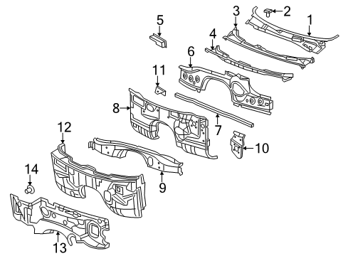 2022 Dodge Charger Cowl Diagram