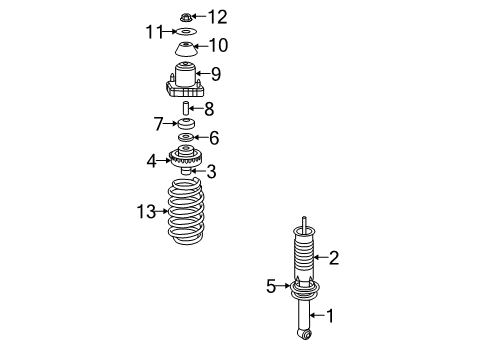 2008 Dodge Avenger Shocks & Components - Rear Diagram 1 - Thumbnail