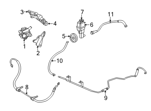2006 Dodge Stratus P/S Pump & Hoses, Steering Gear & Linkage Diagram 4 - Thumbnail