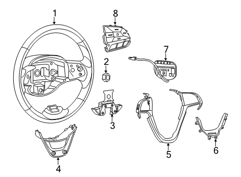 2021 Jeep Cherokee Steering Column & Wheel, Steering Gear & Linkage Diagram 5 - Thumbnail