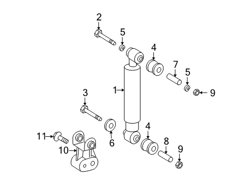 2005 Dodge Sprinter 3500 Shocks & Components - Rear Diagram 1 - Thumbnail
