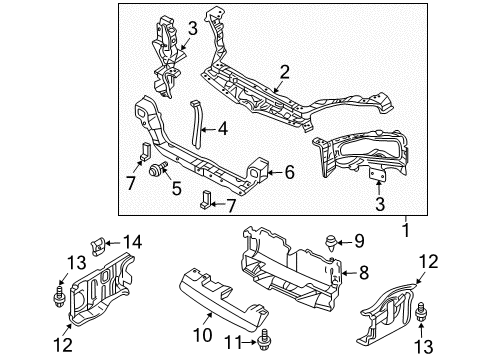 2002 Chrysler Sebring Radiator Support Diagram 2 - Thumbnail