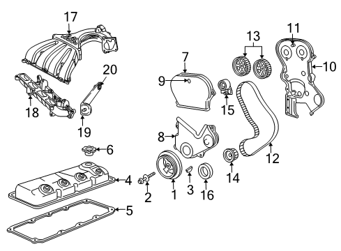 2005 Dodge Neon Engine Parts & Mounts, Timing, Lubrication System Diagram 3 - Thumbnail