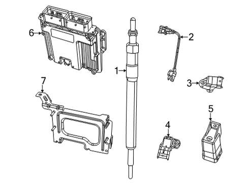 2022 Jeep Gladiator Ignition System - Diesel Controls Diagram