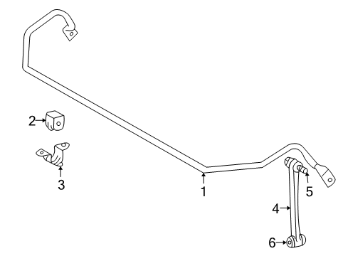 2005 Chrysler Crossfire Rear Suspension Components, Lower Control Arm, Stabilizer Bar Diagram 3 - Thumbnail