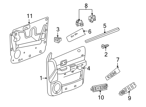 2009 Chrysler Aspen Front Door Diagram 3 - Thumbnail