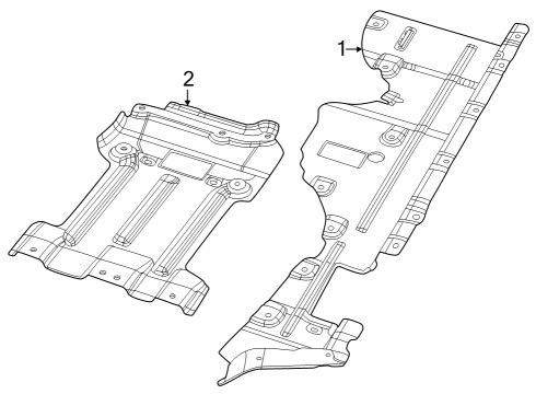 2025 Jeep Grand Cherokee Under Cover & Splash Shields Diagram