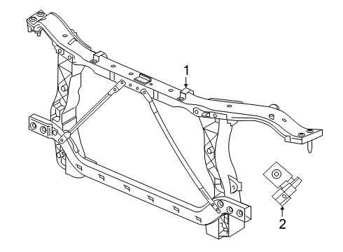 2020 Jeep Gladiator Radiator Support Diagram