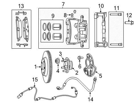 2022 Chrysler 300 Brake Components Diagram 1 - Thumbnail