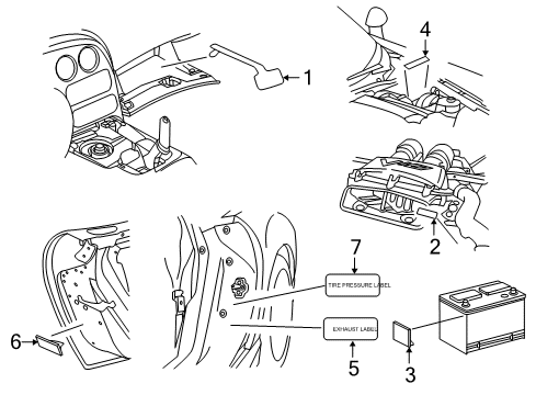 2016 Dodge Viper Information Labels Diagram