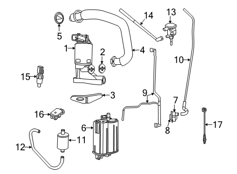 2009 Chrysler Aspen Emission Components Diagram 3 - Thumbnail