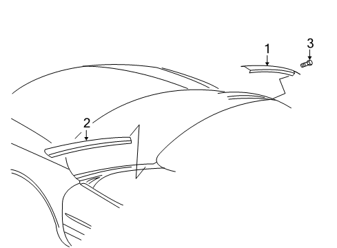 2002 Chrysler Sebring Windshield Glass, Reveal Moldings Diagram 2 - Thumbnail