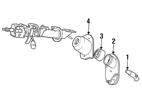 1990 Chrysler New Yorker Steering Column & Wheel, Shroud, Switches & Levers Diagram 2 - Thumbnail