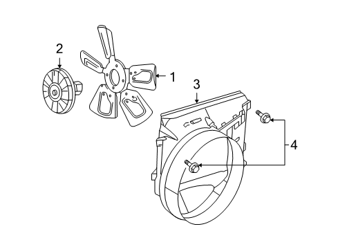 2008 Dodge Ram 2500 Cooling System, Radiator, Water Pump, Cooling Fan Diagram 1 - Thumbnail