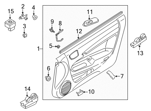 2005 Dodge Stratus Interior Trim - Door Diagram