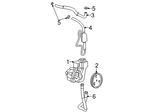 2003 Jeep Grand Cherokee P/S Pump & Hoses, Steering Gear & Linkage Diagram 3 - Thumbnail