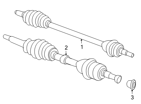 2008 Dodge Avenger Drive Axles - Front Diagram