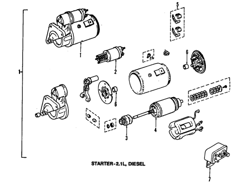 1986 Jeep Cherokee Starter, Charging Diagram 1 - Thumbnail