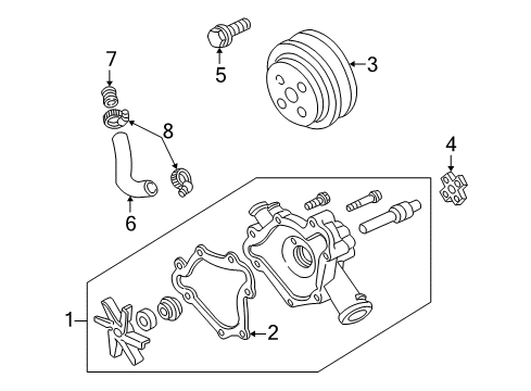 1999 Dodge Durango Water Pump Diagram 1 - Thumbnail