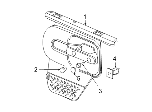 2018 Jeep Wrangler JK Interior Trim - Rear Door Diagram 2 - Thumbnail