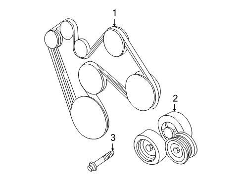 2007 Dodge Dakota Belts & Pulleys Diagram