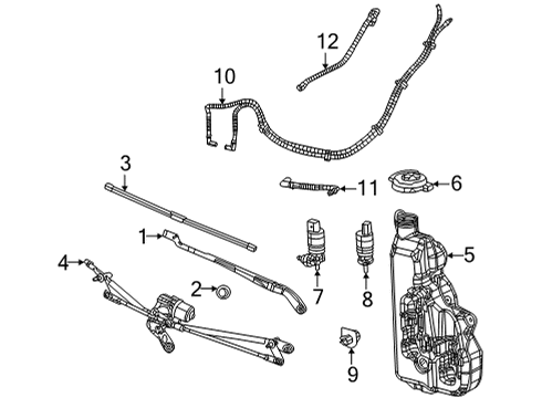 2025 Jeep Wagoneer L Wiper & Washer Components Diagram 2 - Thumbnail
