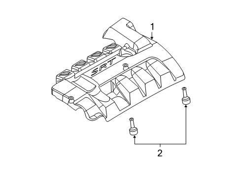 2009 Dodge Caliber Engine Appearance Cover Diagram 2 - Thumbnail