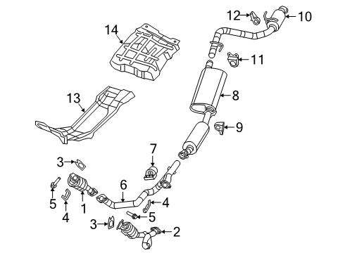 2020 Jeep Gladiator Exhaust Components Diagram