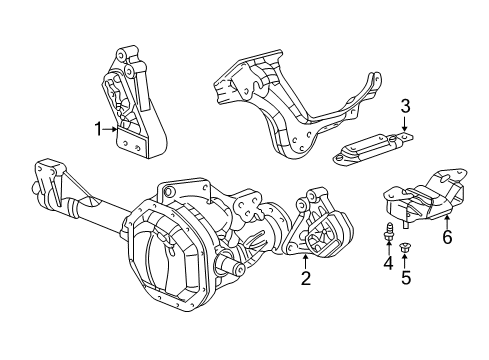 2003 Dodge Ram 3500 Engine & Trans Mounting Diagram 2 - Thumbnail