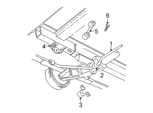 2006 Dodge Grand Caravan Stabilizer Bar & Components - Rear Diagram 2 - Thumbnail