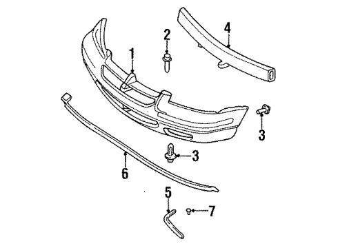 1999 Dodge Stratus Front Bumper Diagram