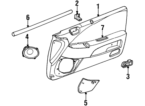 1997 Chrysler Sebring Interior Trim - Door Diagram 1 - Thumbnail
