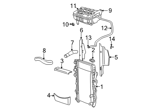 2007 Jeep Liberty Radiator & Components Diagram