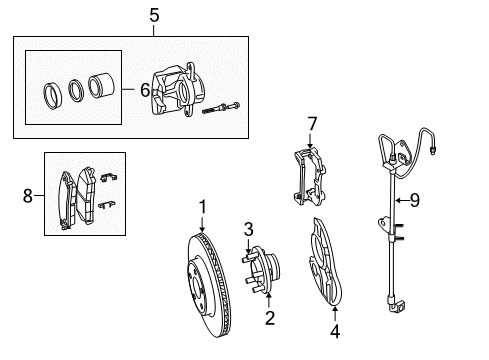 2010 Chrysler 300 Front Brakes Diagram 1 - Thumbnail