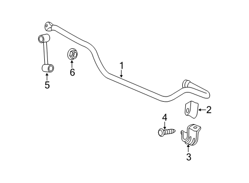 2014 Jeep Grand Cherokee Stabilizer Bar & Components - Front Diagram 1 - Thumbnail