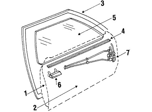 1984 Dodge Rampage Door & Components Diagram