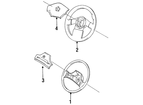 1994 Dodge Dakota Steering Column, Steering Wheel & Trim Diagram 4 - Thumbnail