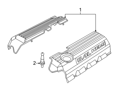 2023 Jeep Wrangler Engine Appearance Cover Diagram 3 - Thumbnail