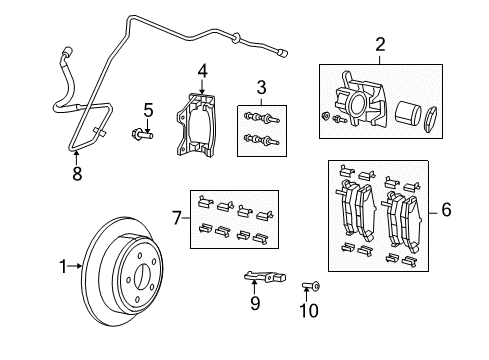 2007 Dodge Nitro Brake Components, Brakes Diagram 3 - Thumbnail