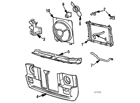 1984 Dodge Omni Radiator & Components, Cooling Fan Diagram